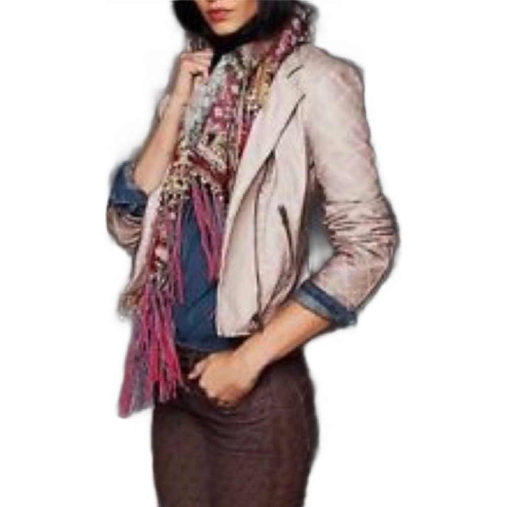Free People Quilted Vegan Leather Jacket Moto